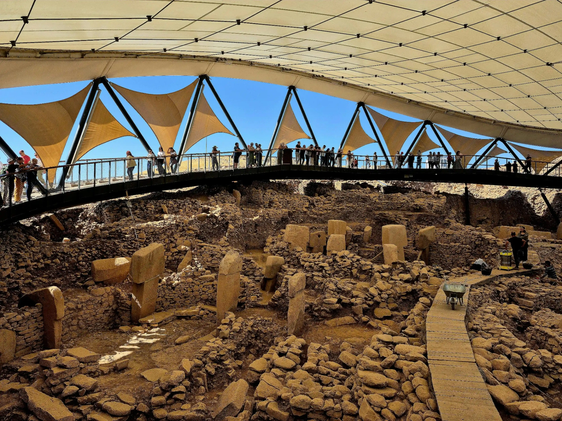Göbeklitepe archaeological site panorama
