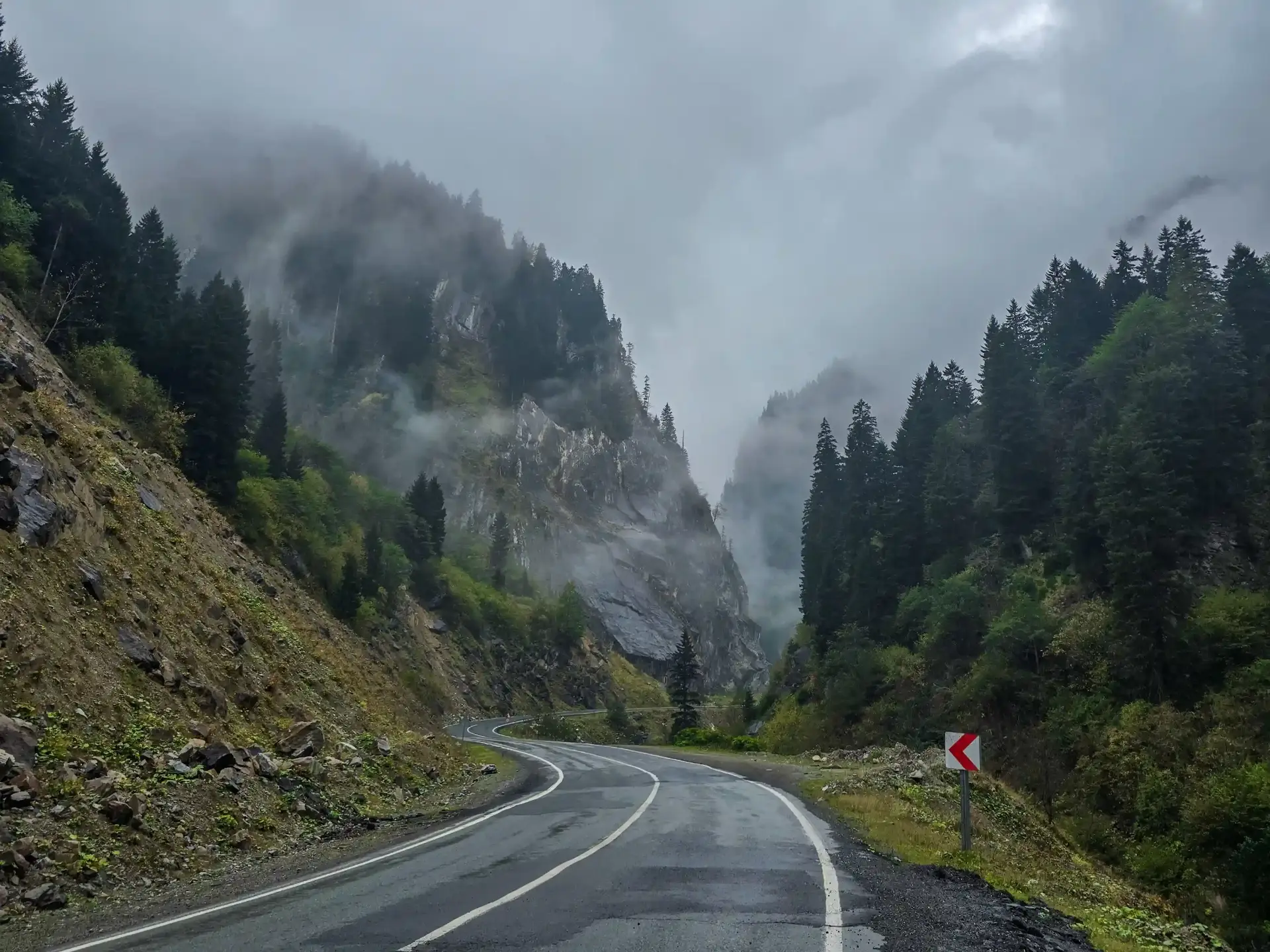 Scenic mountain road